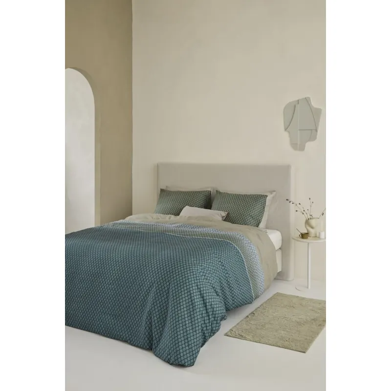 Beddinghouse Baumwolle Bettwäsche Riven Blue 155 cm x 220 cm blau