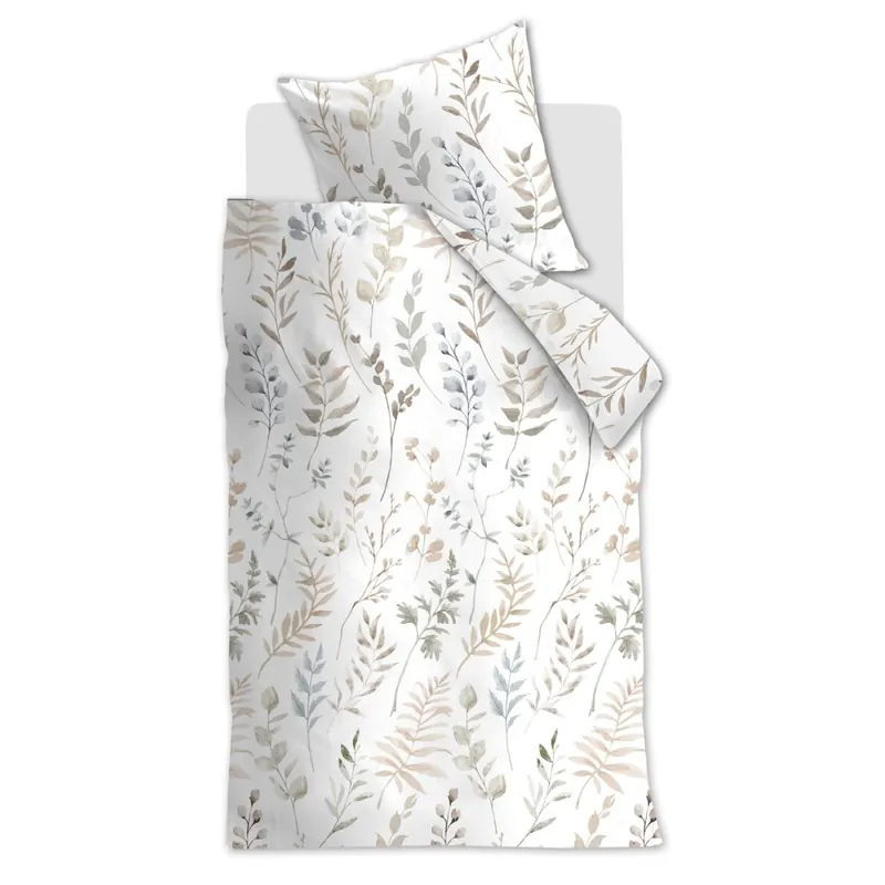 Beddinghouse Baumwolle Bettwäsche Silent White 155 cm x 220 cm weiß