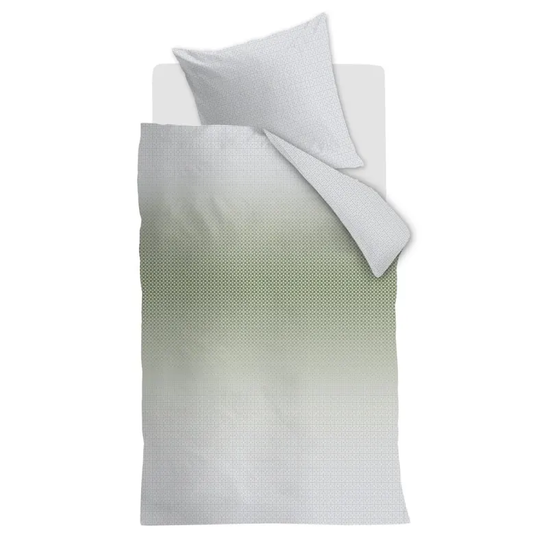 Beddinghouse Baumwollmischung Bettwäsche Nadine Green 155 cm x 220 cm grün