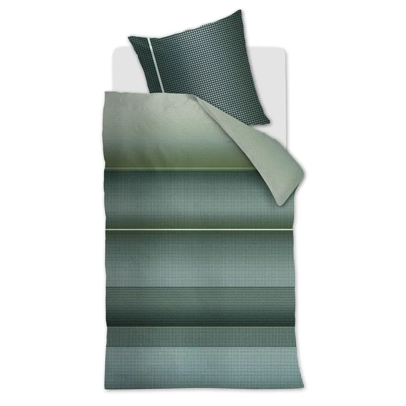 Beddinghouse Bettwäsche Charlottesville_Blue Green_ _UV_135x200 + 1x 1 , 1 135 x 200 cm, 80 x 80 cm blau