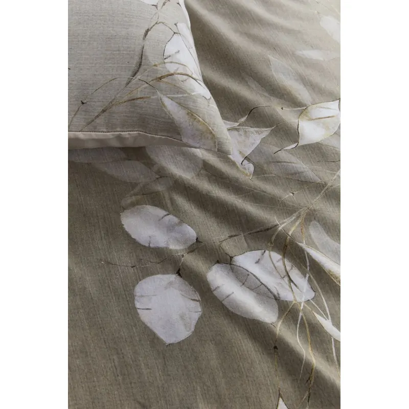 Beddinghouse Bettwäsche Cyrene Mako-Satin 135 x 200 cm + 1x 80 x 80 cm Sand