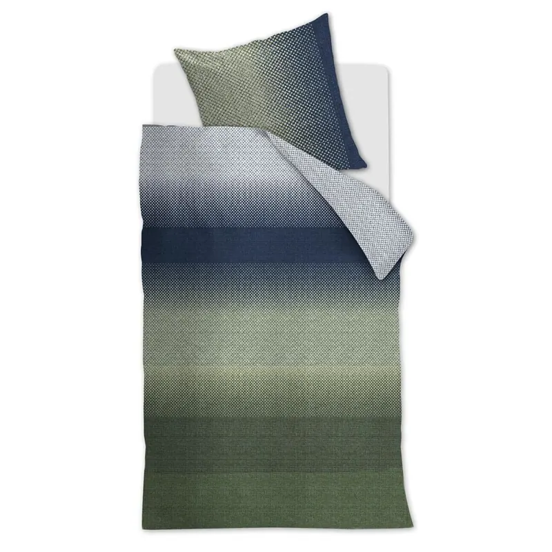 Beddinghouse Bettwäsche Duco_Blue Green_ _UV_155x220 + 1x 1 , 1 155 x 220 cm, 80 x 80 cm blau