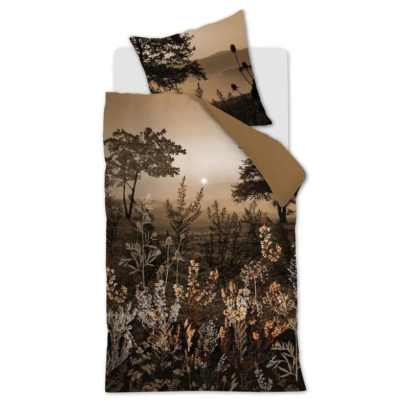 Beddinghouse Bettwäsche Evening_Brown_ _UV_155x220 + 1x 1 , 1 155 x 220 cm, 80 x 80 cm braun