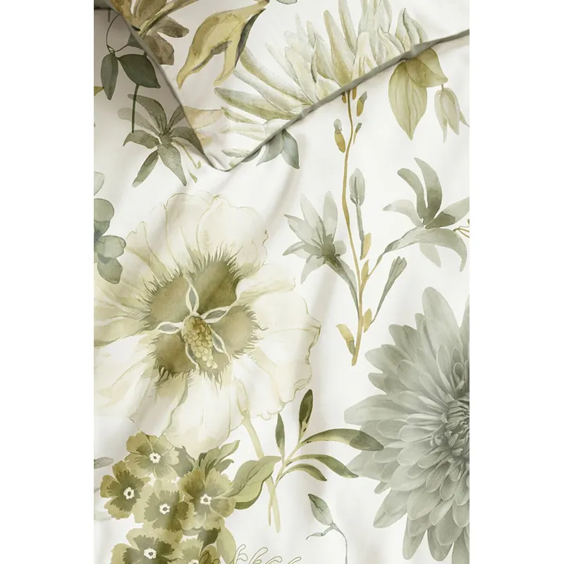 Beddinghouse Bettwäsche Florent Mako-Satin 155 x 220 cm + 1x 80 x 80 cm Grün