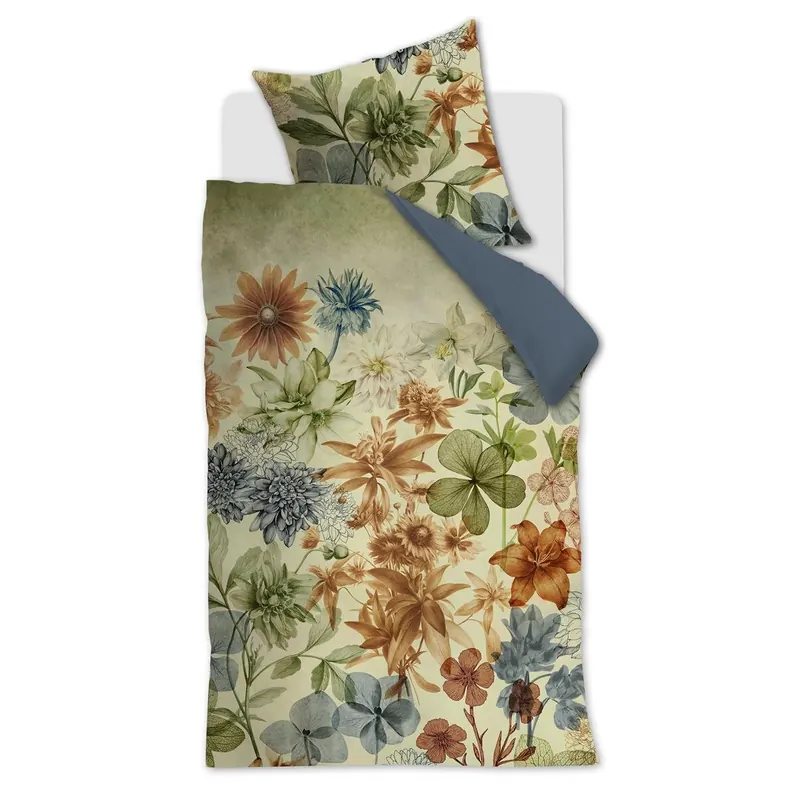 Beddinghouse Bettwäsche Florian_Green_ _UV_155x220 + 1x 1 , 1 155 x 220 cm, 80 x 80 cm grün
