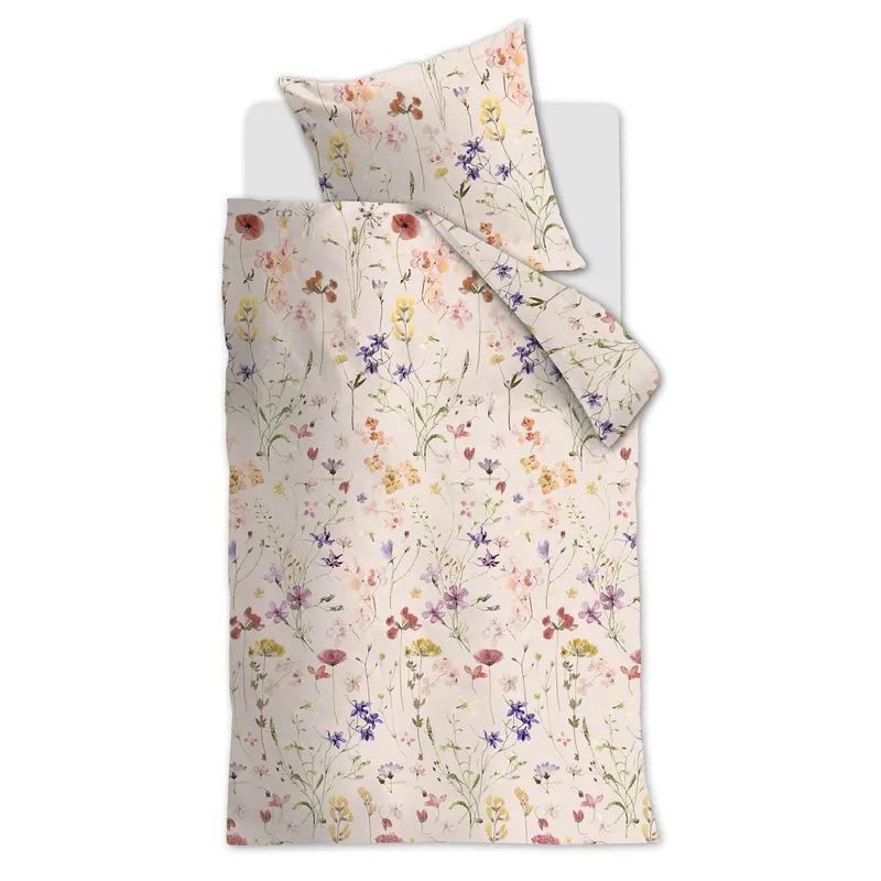 Beddinghouse Bettwäsche Flowerlove Sand 155x220 natur