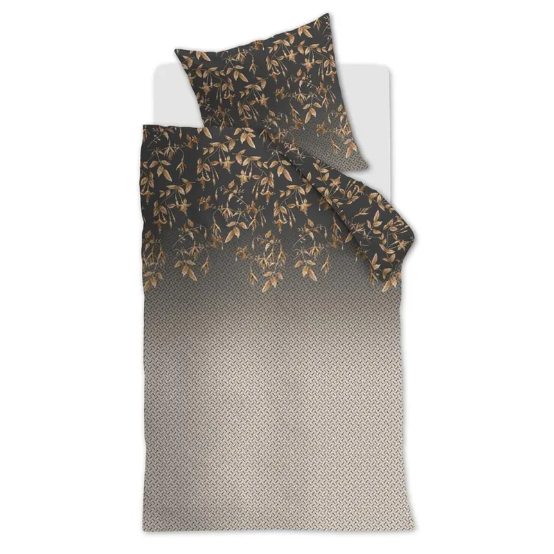 Beddinghouse Bettwäsche Khai_Anthracite_ _UV_155x220 + 1x 1 , 1 155 x 220 cm, 80 x 80 cm grau