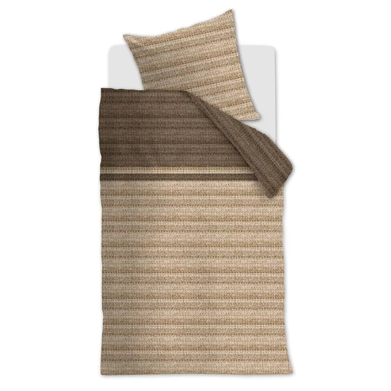 Beddinghouse Bettwäsche Lorena_Dark Sand_ _UV_155x220 + 1x 1 , 1 155 x 220 cm, 80 x 80 cm natur