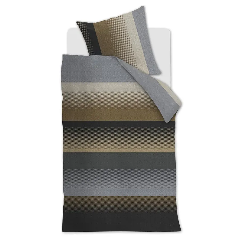 Beddinghouse Bettwäsche Luke_Grey_ _UV_155x220 + 1x 1 , 1 155 x 220 cm, 80 x 80 cm Grau