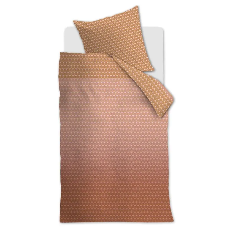 Beddinghouse Bettwäsche Silas_Terra_ _UV_155x220 + 1x 1 , 1 155 x 220 cm, 80 x 80 cm orange