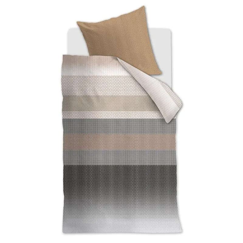 Beddinghouse Bettwäsche Theo_Sand_ _UV_155x220 + 1x 1 , 1 155 x 220 cm, 80 x 80 cm natur