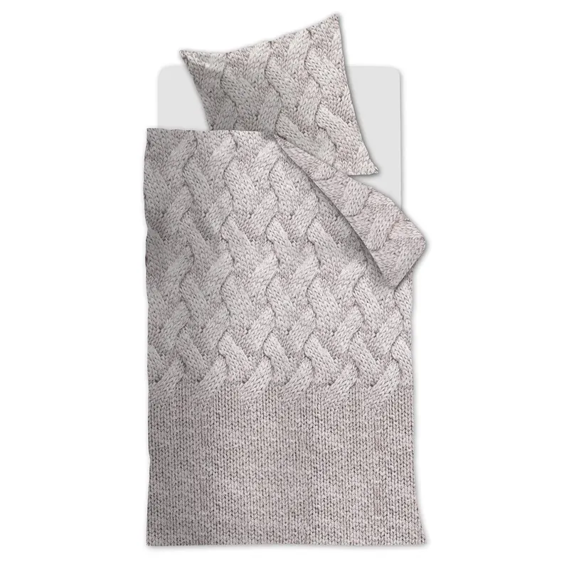 Beddinghouse Bettwäsche Wool_Off-white_ _UV_155x220 + 1x 1 , 1 155 x 220 cm, 80 x 80 cm weiß