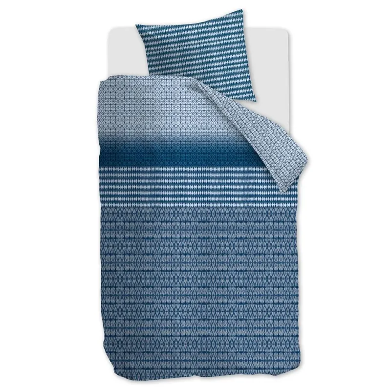 Beddinghouse Bettwäsche Yori_Blue_ _UV_135x200 + 1x 1 , 1 135 x 200 cm, 80 x 80 cm blau