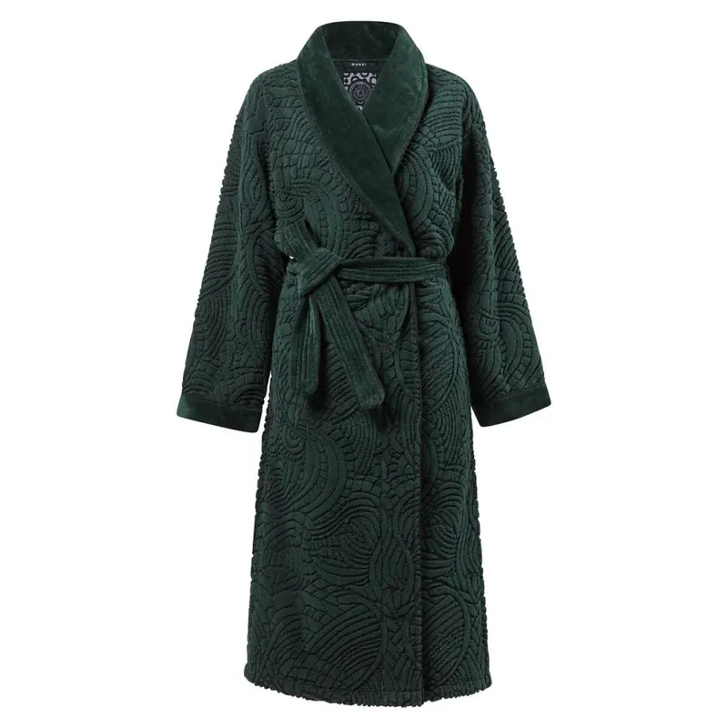 Beddinghouse Heimtextilie Ba mantel Dodo Pavone Bathrobe_Dark Green_UV_UV_L L 1 Ba mantel bunt
