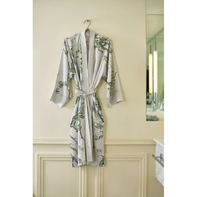 Beddinghouse Heimtextilie Ba mantel GOGH Almond Blossom Kimono Sand L/XL Sand cm x cm natur