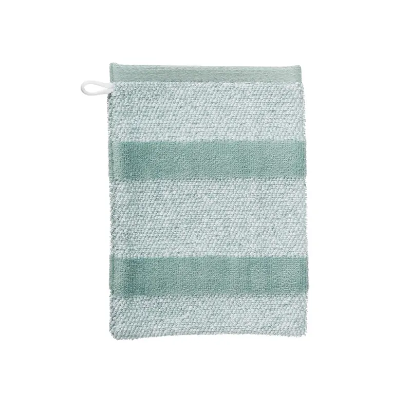 Beddinghouse Heimtextilie Waschlappen Sheer Stripe Green Set a 3 Stk 16x22 grün