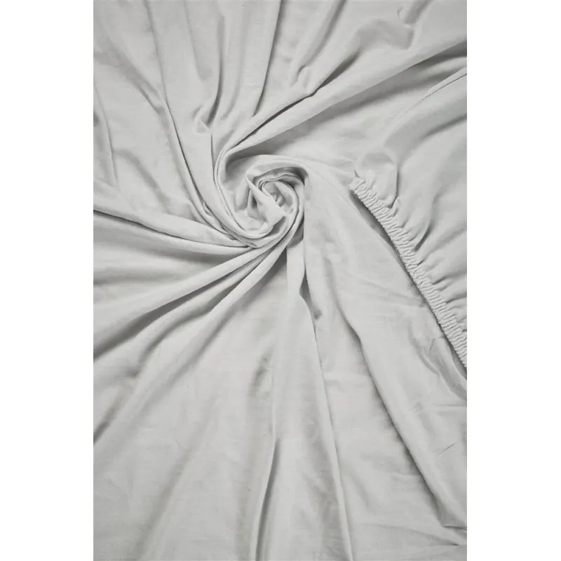 Beddinghouse Jersey Spannbettlaken HL_Light Grey_UV_UV_100x200/220 /220 cm, Pocket pth: 40 cm 1 100 x 200 Grau