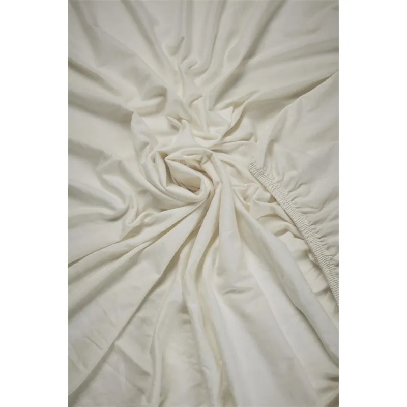 Beddinghouse Jersey Spannbettlaken HL_Off-white_UV_UV_100x200/220 /220 cm, Pocket pth: 40 cm 1 100 x 200 weiß