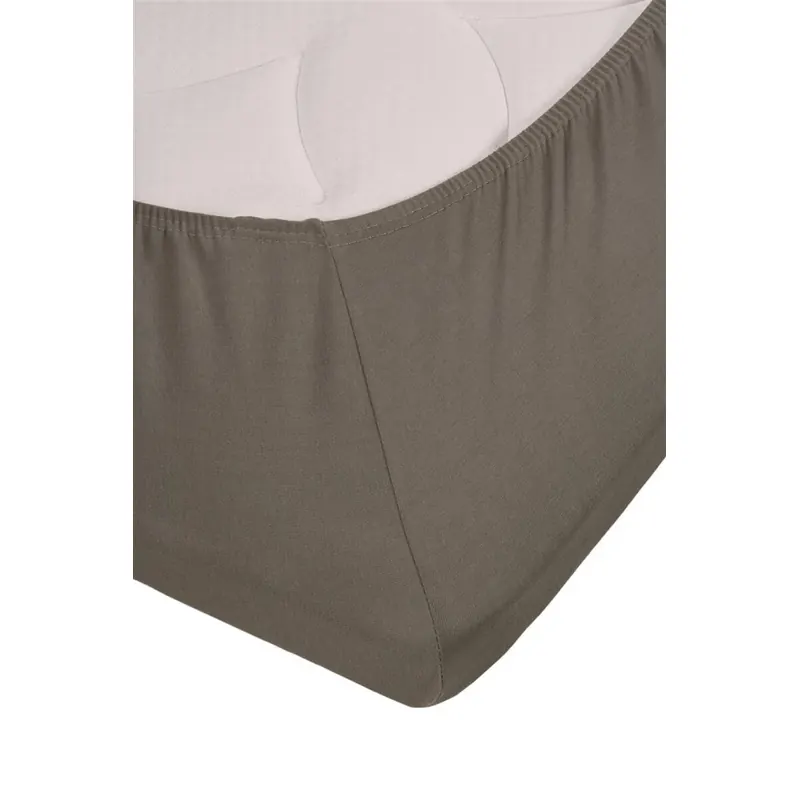 Beddinghouse Jersey Spannbettlaken Stretch TD_Warm Grey_UV_UV_160x200/220 /220 cm, Pocket pth: 25 cm 1 Topper- 160 x 200