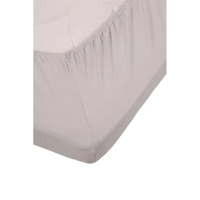 Beddinghouse Jersey Spannbettlaken Stretch TDS_Light Grey_UV_UV_160x200/220 /220 cm, Pocket pth: 25 cm, Split: 85 cm 1