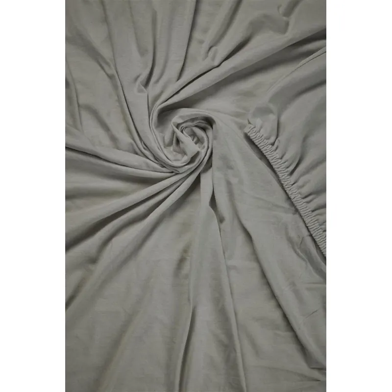 Beddinghouse Jersey Spannbettlaken TD_Light Grey_UV_UV_100x200/220 /220 cm, Pocket pth: 25 cm 1 Topper- 100 x 200 Grau