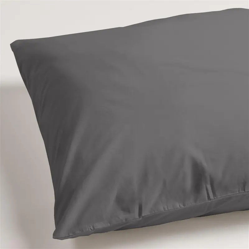 Beddinghouse Kissenbezug Percale Baumwoll PC Anthracite 2x 60x70 grau
