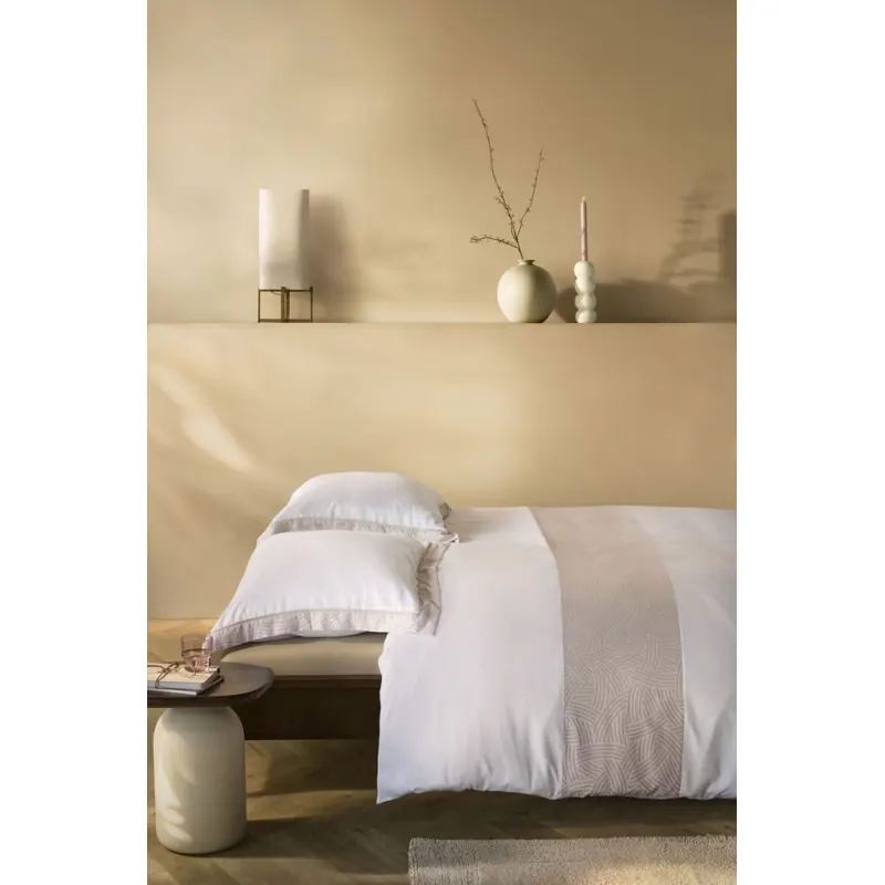 Beddinghouse Mako Satin Bettwäsche Bakthi Sand Sand 155 cm x 220 cm natur