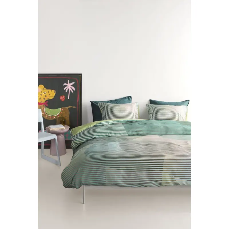 Beddinghouse Mako Satin Bettwäsche DD Lombard Street Green 135 cm x 200 cm grün