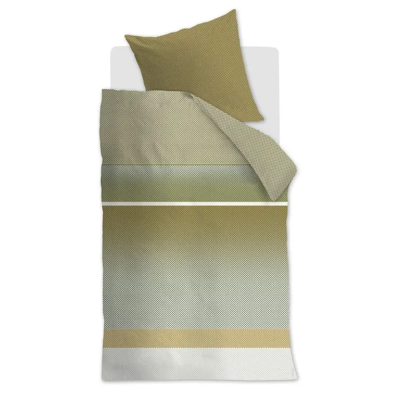 Beddinghouse Mako Satin Bettwäsche Elvi Green 155 cm x 220 cm grün