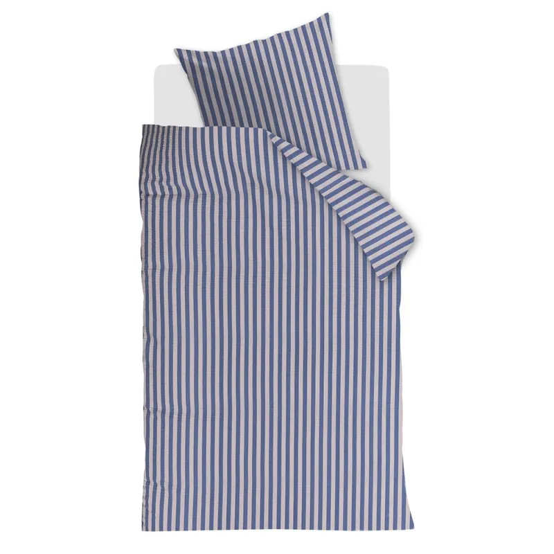 Beddinghouse Seersucker Bettwäsche Veya Blue 155 cm x 220 cm blau