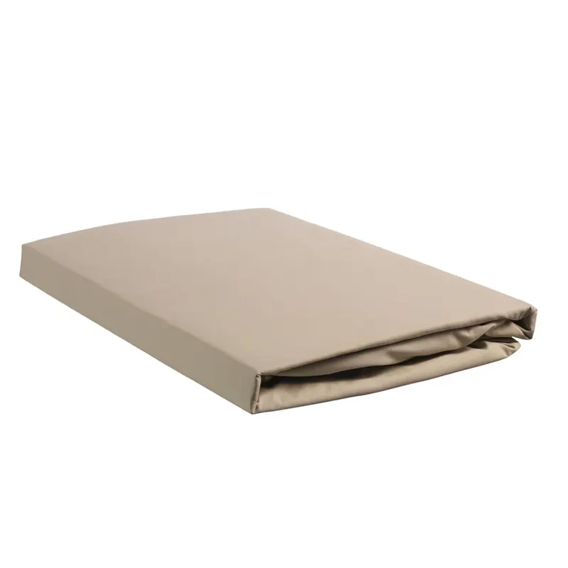 Beddinghouse Spannbettlaken Percale Cotton TD_Sand_UV_UV_90x220 , Pocket pth: 25 cm 1 Topper- 90 x 220 cm natur