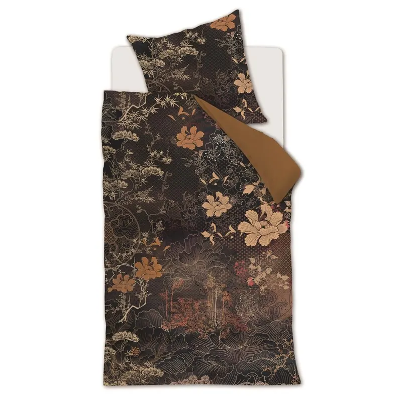 Beddinghouse x Fiep Amsterdam Bettwäsche Imperial_Brown_ _UV_155x220 + 1x 1 , 1 155 x 220 cm, 80 x 80 cm braun