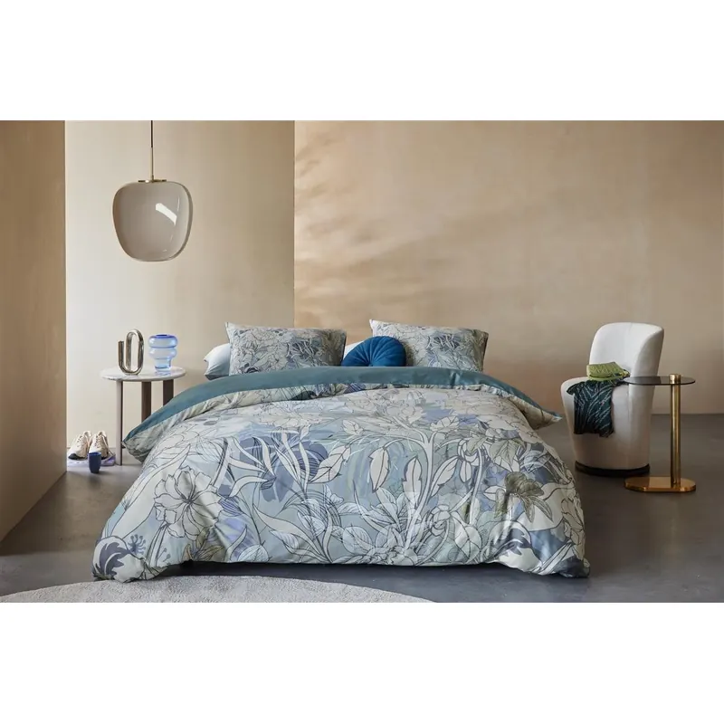 Beddinghouse x Fiep Amsterdam Bettwäsche Nobile Blue Grey 155x220 Grau