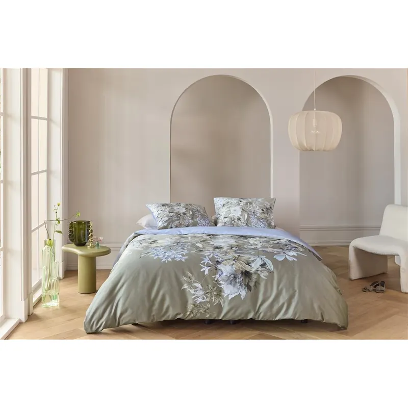 Beddinghouse x Fiep Amsterdam Bettwäsche Saffron Blue Grey 155x220 Grau