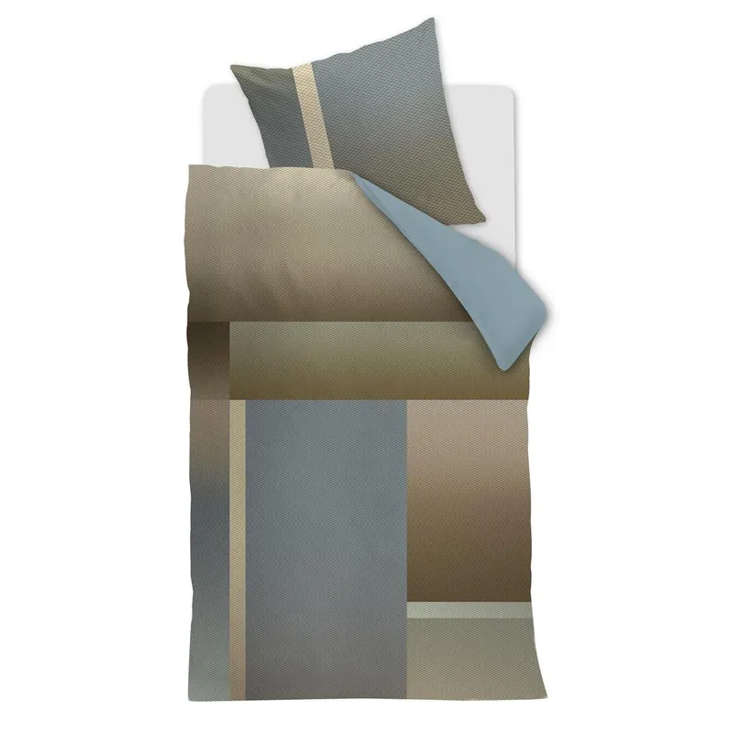 Beddinghouse x Fiep Amsterdam Bettwäsche Sloane Square Blue Grey 135x200 Grau
