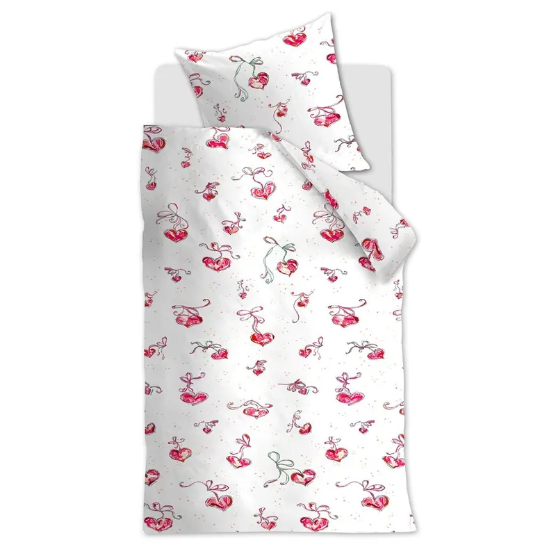 Beddinghouse x Hanneke de Jager Bettwäsche Love it_Pink_ _UV_100x135 + 1x 1 , 1 100 x 135 cm, 40 x 60 cm rosa