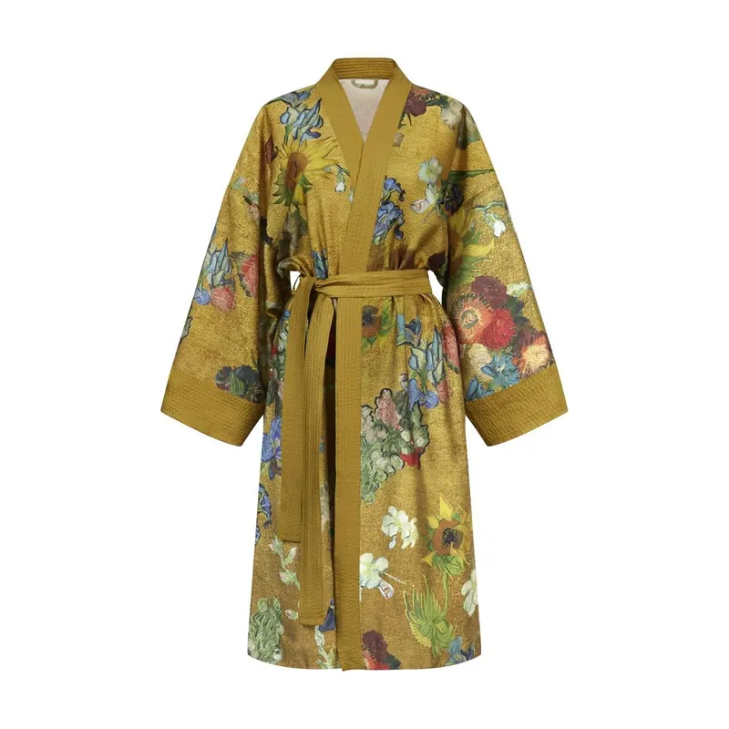 Beddinghouse x Van Gogh Museum Heimtextilie Ba mantel Partout s Fleurs Kimono_Gold_UV_UV_S/M S/M S/M cm x cm goldfarben