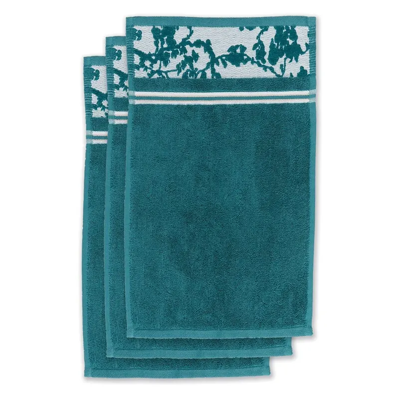 Beddinghouse x Van Gogh Museum Heimtextilie Gästetuch Fleurir Towel Blue Set a 3 Stk 30x50 blau