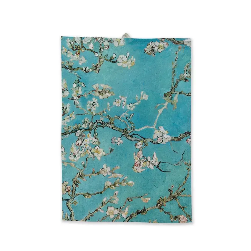 Beddinghouse x Van Gogh Museum Heimtextilie Geschirrtuch Blossom Tea Towel_Blue_UV_UV_50x70 1 Tea Towel 50 x 70 cm blau