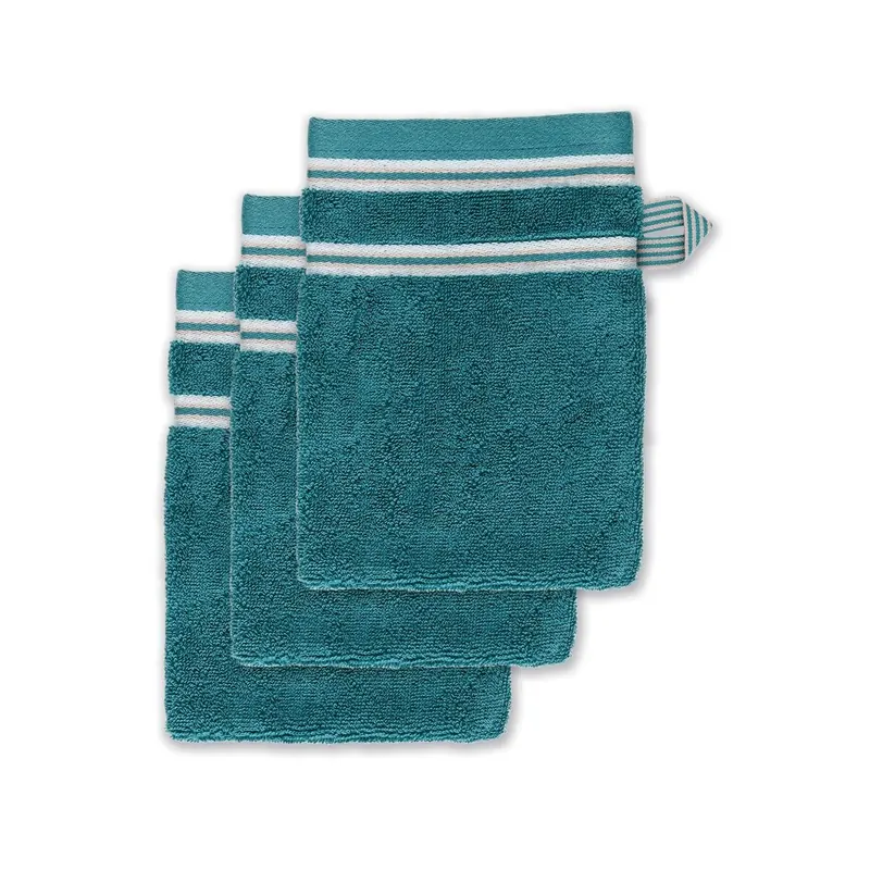 Beddinghouse x Van Gogh Museum Heimtextilie Waschlappen Fleurir Towel Blue Set a 3 Stk 16x22 blau