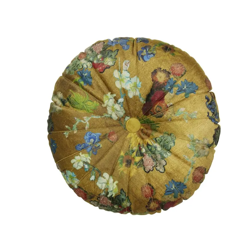 Beddinghouse x Van Gogh Museum Kissen ko Boule Fleurs Cushion_Gold_UV_UV_Dia 40cm diameter 40 cm 1 Zier Rund 40 cm