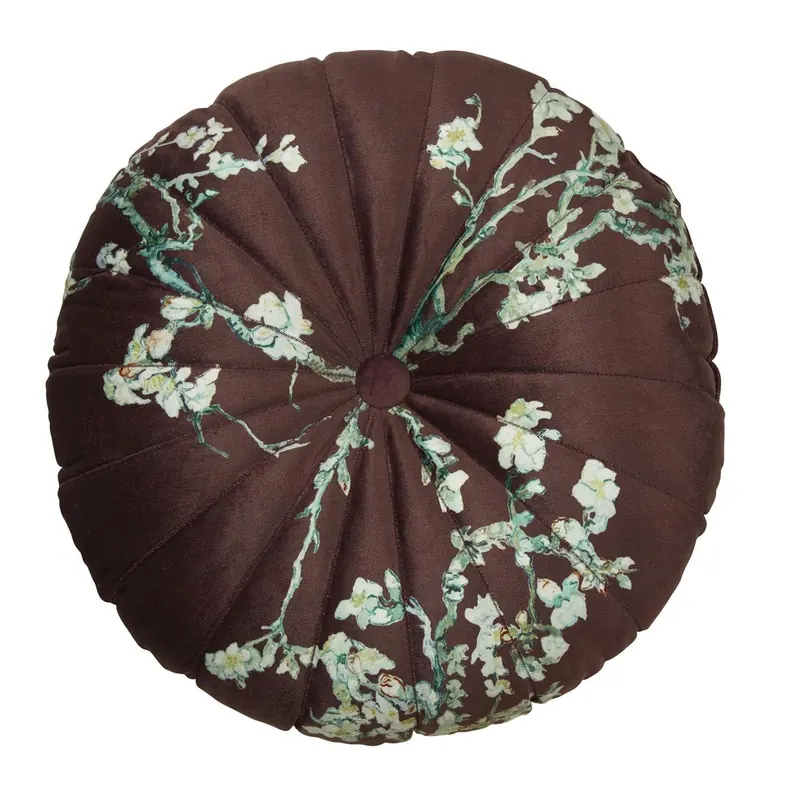 Beddinghouse x Van Gogh Museum Kissen ko Fleurir Boule Cushion_Dark Red_UV_UV_Dia 40cm diameter 40 cm 1 Zier rot