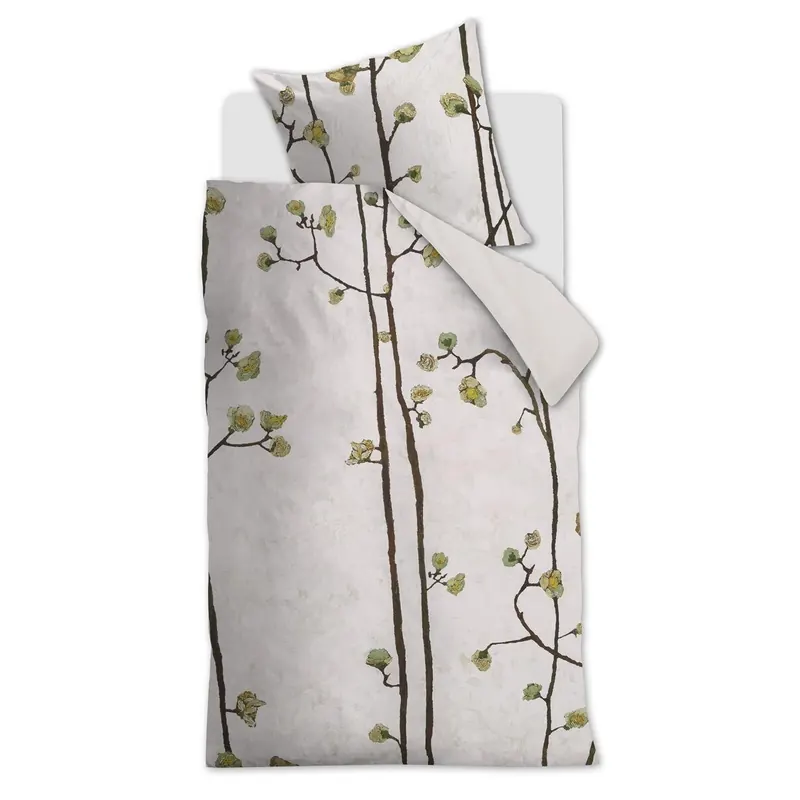 Beddinghouse x Van Gogh Museum Mako Satin Bettwäsche Plum Blossoms_Sand_ _UV_155x220 + 1x 1 , 1 155 cm x 220 cm natur