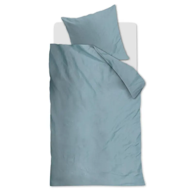 Beddinhouse Baumwollmischung Bettwäsche 70% Cotton, 30% Lyocell, / TC210 Change Blue Grey + 1x 1 , 1 Grau 135 cm x 200