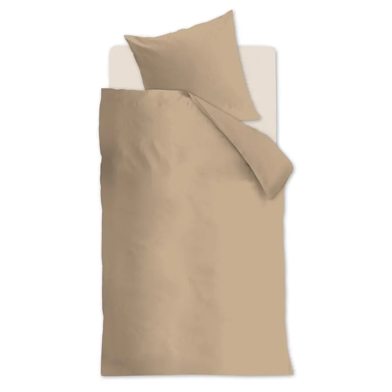 Beddinhouse Bettwäsche 100% Organic cotton, / , 144TC Organic Basic Gold + 1x 1 , 1 Gold 30x30, 76x68 goldfarben
