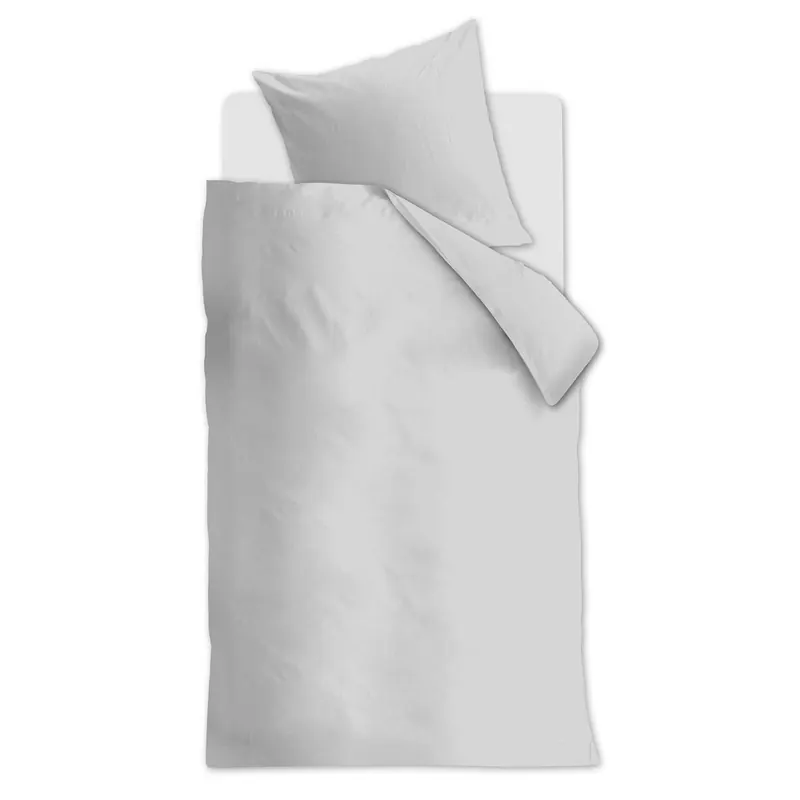 Beddinhouse Bettwäsche 100% Organic cotton, / , 144TC Organic Basic Light Grey + 1x 1 , 1 Hell 30x30, 76x68 Grau
