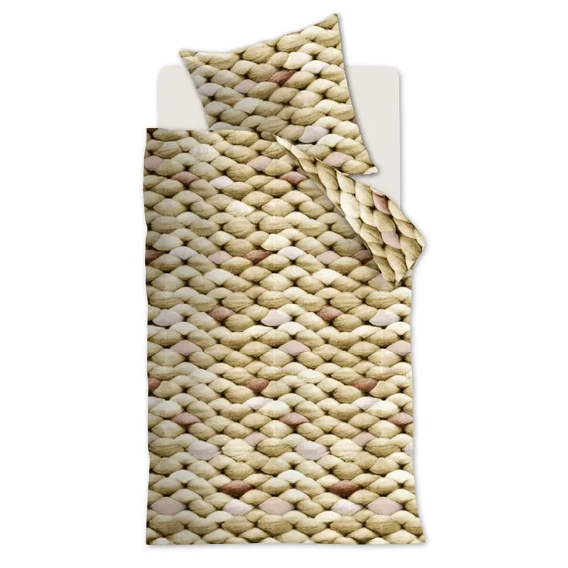 Beddinhouse Bettwäsche Renforcé Big Ochre + 1x 1 , 1 Ocker 135x200, 135 x 200 cm