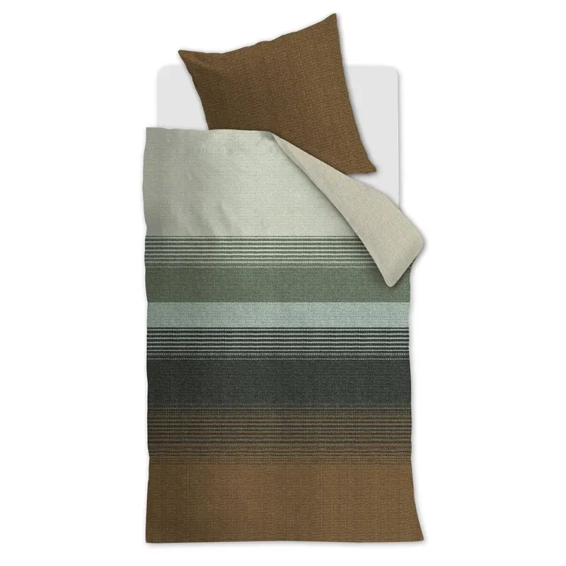 Beddinhouse Bettwäsche Renforcé Bruno Green + 1x 1 , 1 155x220, 155 x 220 cm grün