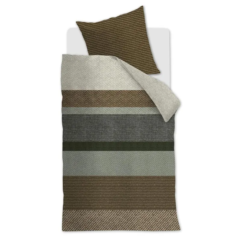 Beddinhouse Bettwäsche Renforcé Jacco Green + 1x 1 , 1 Grün 155x220, 155 x 220 cm