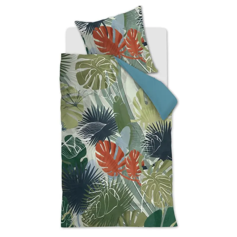 Beddinhouse Bettwäsche Renforcé Paper Leaves Multi + 1x 1 , 1 Multi 155x220, 155 x 220 cm bunt